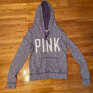 Victoria secret PINK medium purple zip up sweatshirt